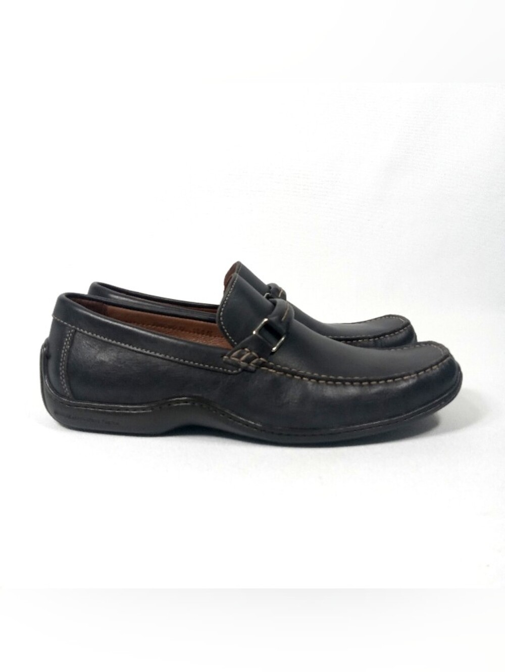 DONALD J. PLINER Men's Dark Brown Slip-On Bit Loafers Size 11.5